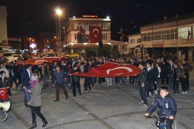 Alaçam’da Teröre Tepki Yürüyüşü