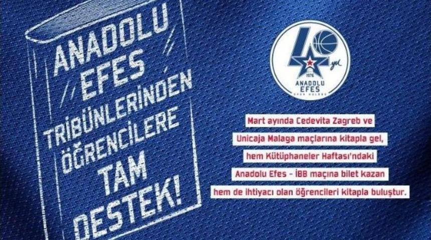 Anadolu Efes Trib&uuml;nlerinden &Ouml;ğrencilere Tam Destek