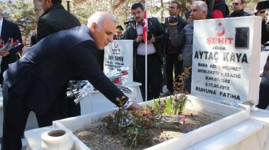 Elazığ&rsquo;da Şehitler Saygı Atışı İle Anıldı