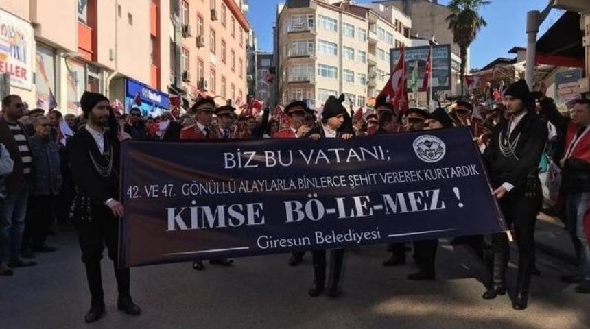Giresun&rsquo;da Ter&ouml;re Karşı Birlik Y&uuml;r&uuml;y&uuml;ş&uuml;