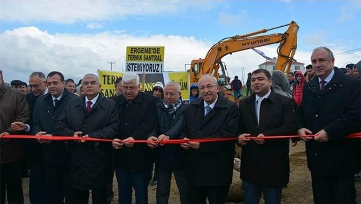 Ergene İl&ccedil;esi Vakıflar Mahallesi Kanalizasyon İnşaatının Temeli Atıldı