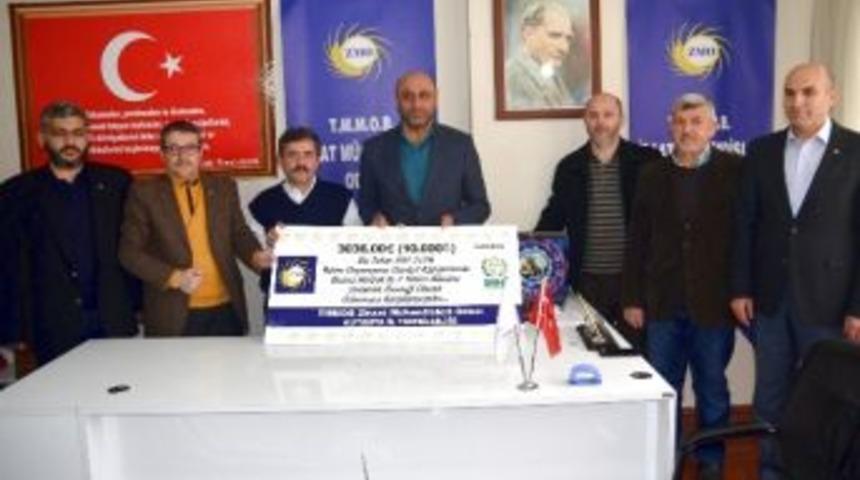 Ziraat M&uuml;hendisleri Odası&rsquo;ndan İhh&rsquo;nın &rsquo;yetim Projesi&rsquo;ne 10 Bin Tl&rsquo;lik Destek