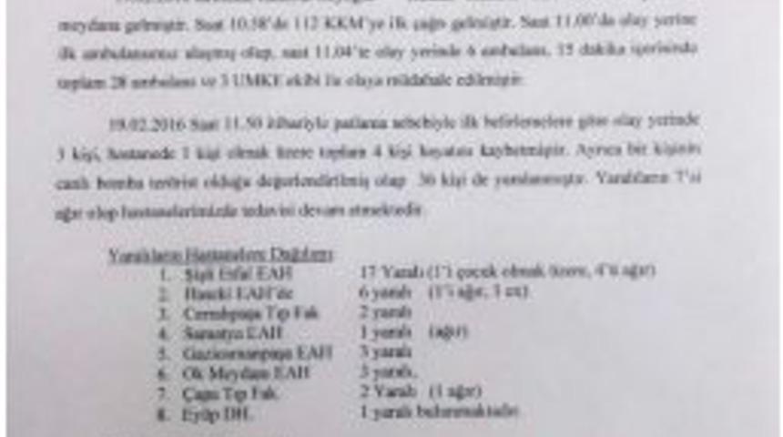 Patlamada Yaralananların Hastanelerde Tedavileri S&uuml;r&uuml;yor