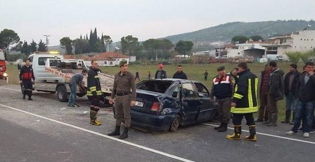 Manisa’da Otomobil Takla Attı: 5 Yaralı