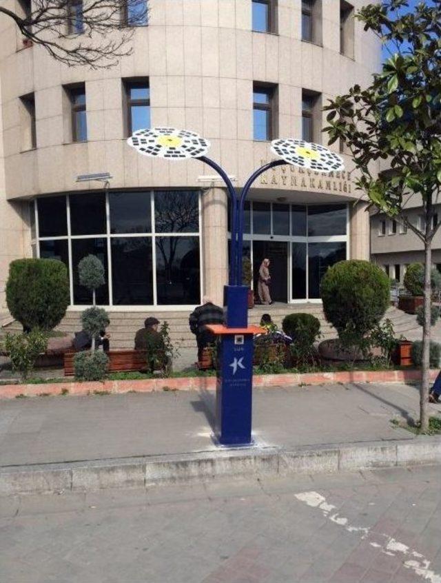 K&uuml;&ccedil;&uuml;k&ccedil;ekmece&rsquo;de G&uuml;neş Enerjili Şarj İmkanı 3