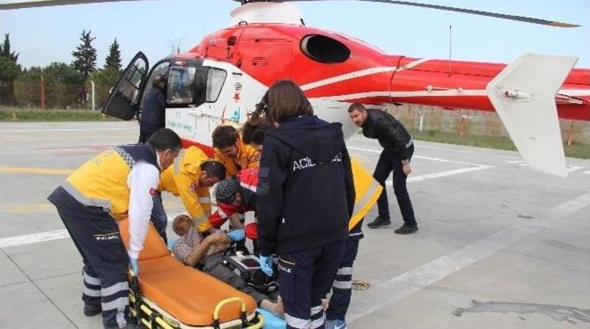 Kalp Hastasının Yardımına Ambulans Helikopter Yetişti