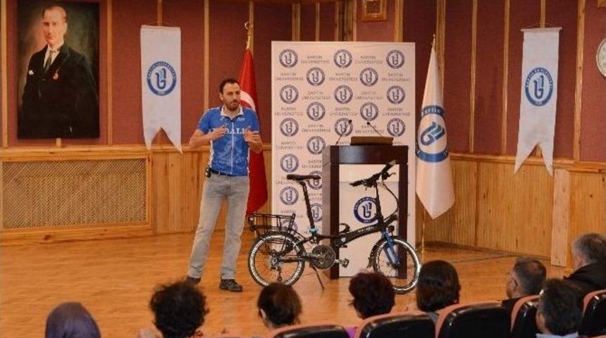 T&uuml;rkiye&rsquo;yi Pedalladı, Bartın &Uuml;niversitesi&rsquo;nde Anlattı