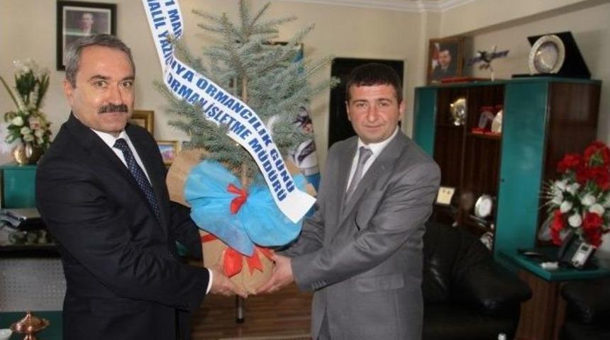 Orman İşletme M&uuml;d&uuml;r&uuml; Halil Yazıcı&rsquo;dan Erzincan Belediyesine Ziyaret