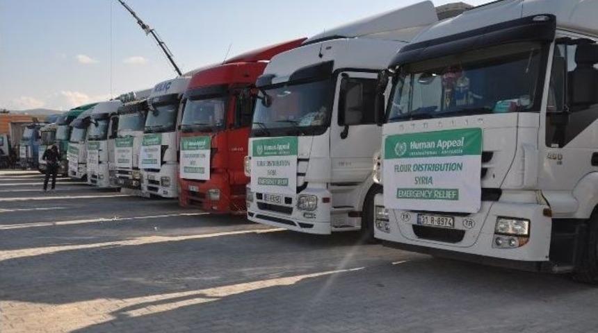 İhh&rsquo;dan Suriye&rsquo;ye 500 Ton Un Yardımı