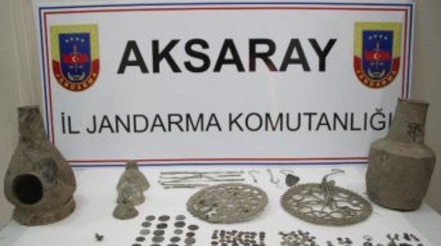 Aksaray&rsquo;da Jandarmadan Tarihi Eser Operasyonu