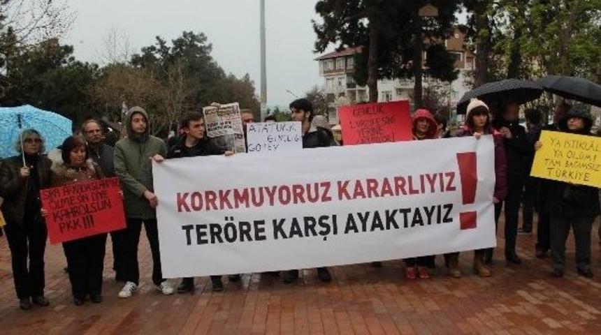 Ankara Ve İstanbul&rsquo;da Yaşanan Ter&ouml;r Saldırıları Tekirdağ&rsquo;da Kınandı