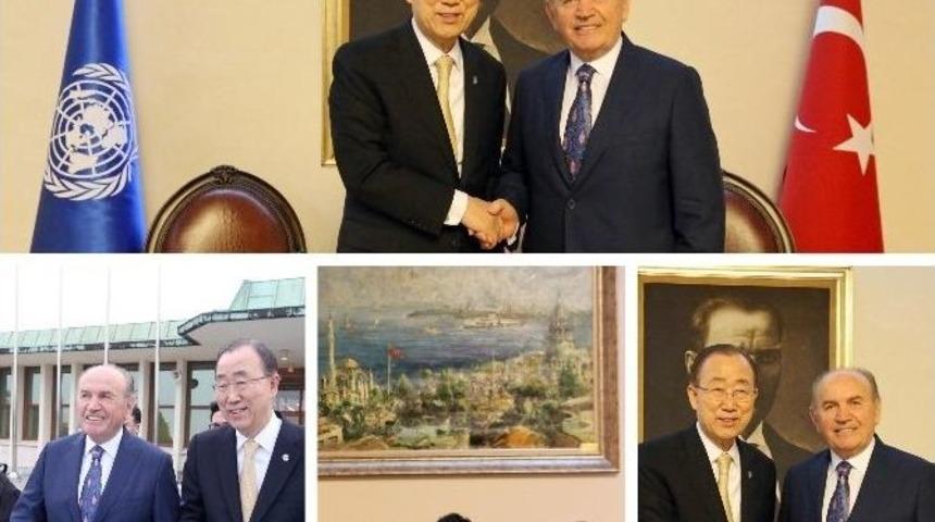 Kadir Topbaş, Bm Genel Sekreteri Ban-ki Moon İle Bir Araya Geldi