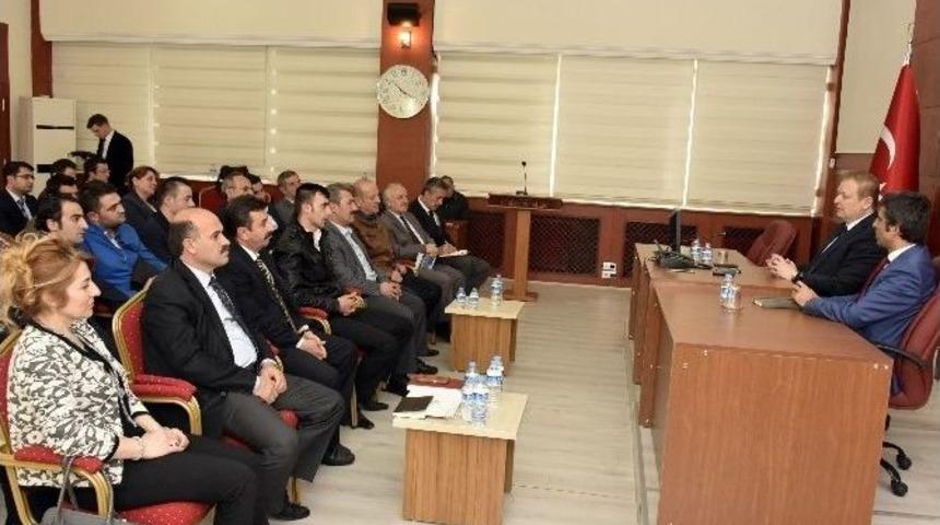 G&uuml;m&uuml;şhane Valisi Y&uuml;cel Yavuz Lokanta Ve Kafeterya Esnafıyla Buluştu