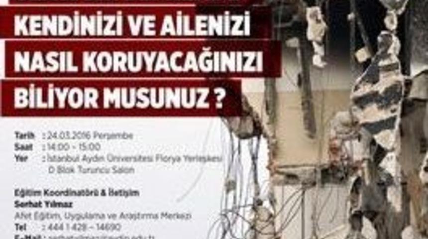 İa&uuml;&rsquo;den Deprem Konusunda Farkındalık Eğitimi