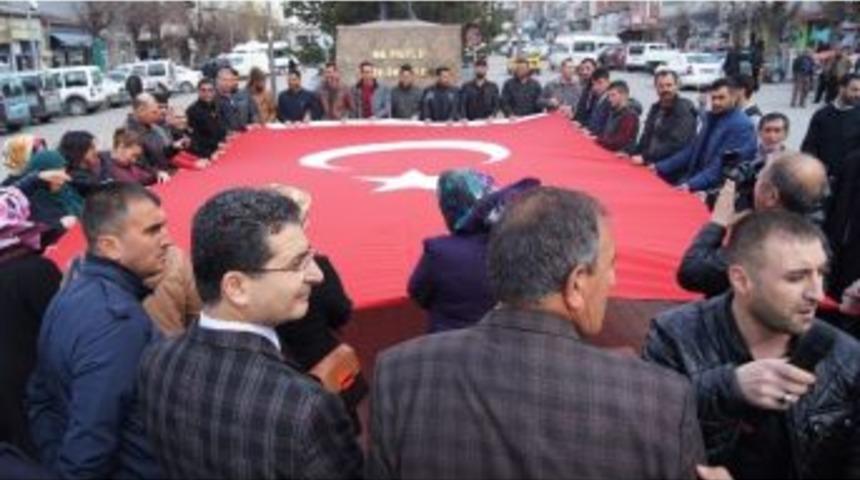 Kağızman&rsquo;da Ter&ouml;re Hayır Mitingi