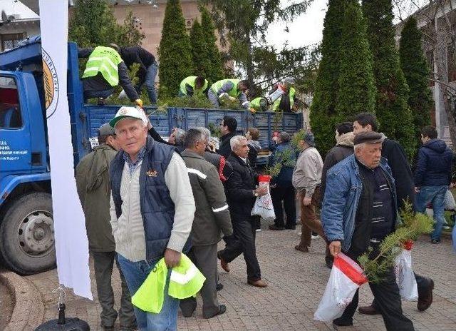 Cuma Namazı Sonrası 5 Bin Fidan Dağıtıldı