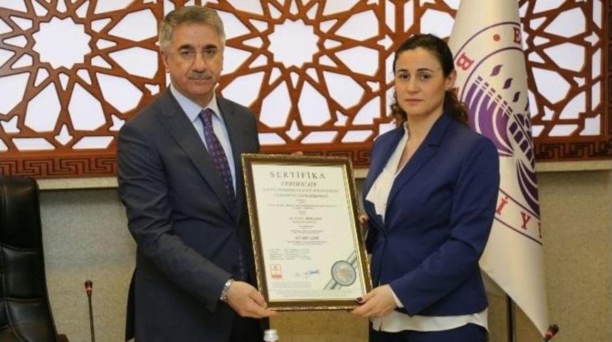 Elazığ Belediyesinin Kalitesi &Uuml;&ccedil; Belgeyle Tescillendi