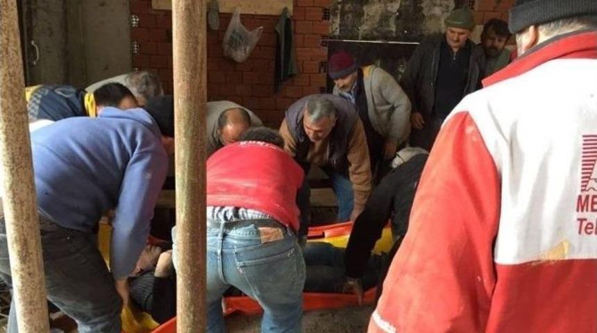 İnşaattan D&uuml;şen İş&ccedil;i Yaralandı