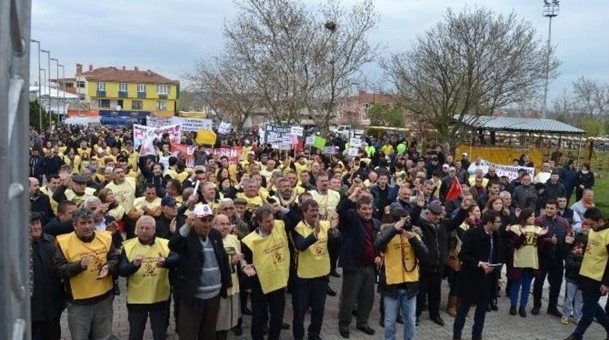 Ergene&rsquo;de "termik Santral" Eylemi