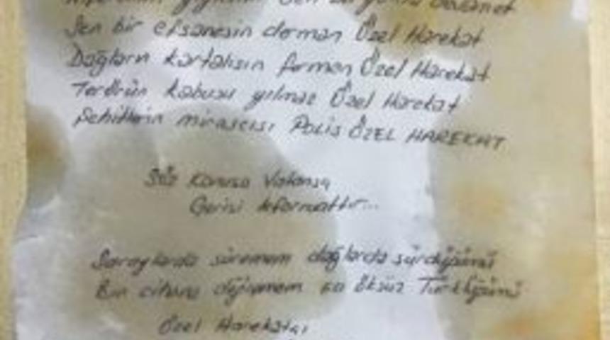 Şehidin Cebinden &Ccedil;ıkan Mektup Duygulandırdı