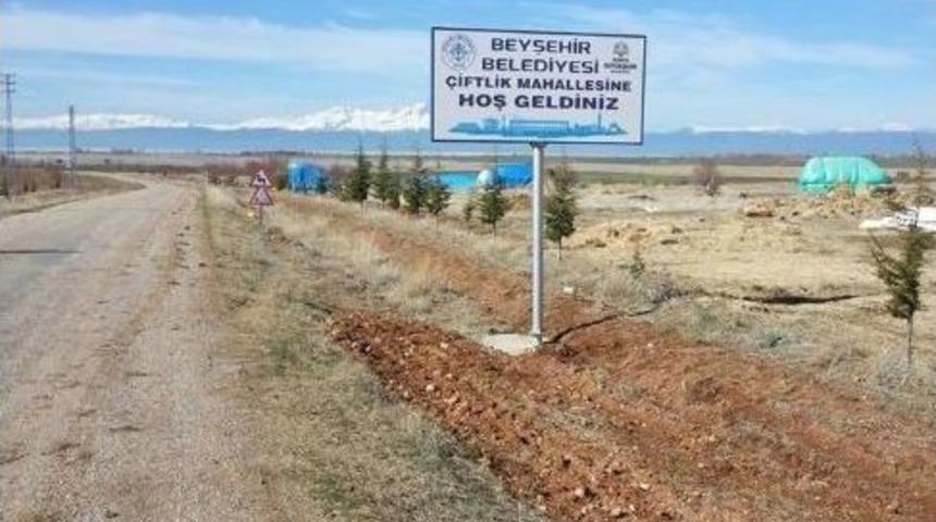 Beyşehir&rsquo;in Mahallelerine Yeni Tabelalar
