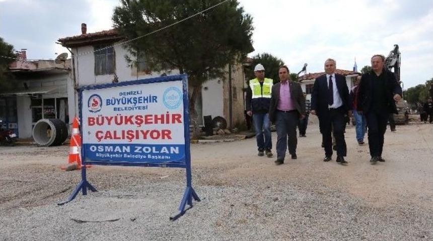 Başkan Zolan, Tavas&rsquo;ta Altyapı Yatırımlarını İnceledi