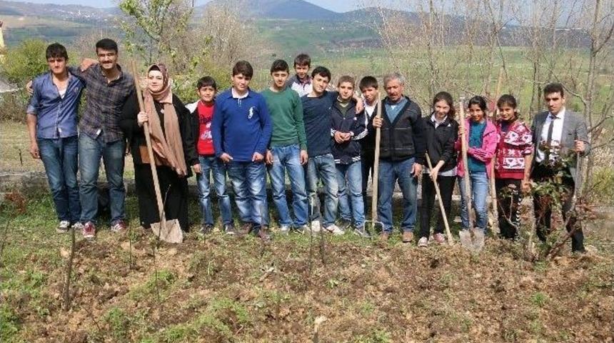 Atakumlu Gen&ccedil;ler &Ouml;ğrencilerle Sarımsak Ve Bezelye Ekti