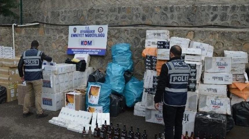 Diyarbakır&rsquo;da 132 Bin 660 Paket Ka&ccedil;ak Sigara Ele Ge&ccedil;irildi