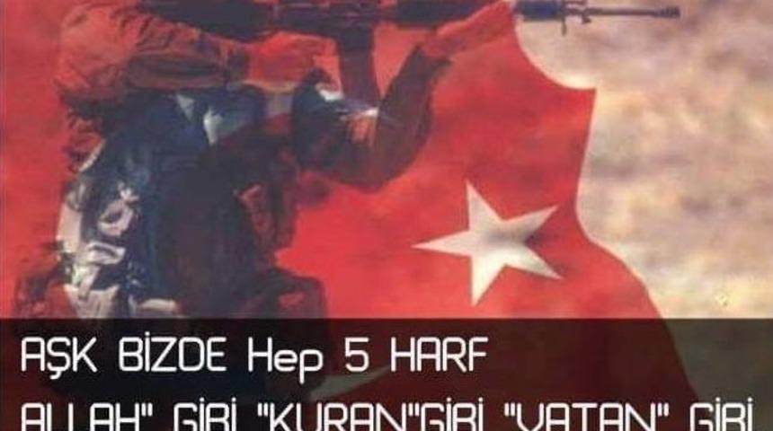 Şehidin "akacaksa Kanım Bayrak İ&ccedil;in Feda Olsun" Paylaşımı Duygulandırdı