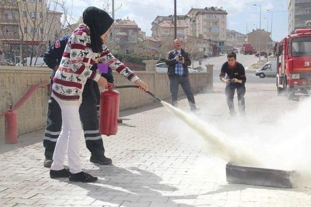 Nevşehir’de Öğrenciler Yangın Tatbikatında 1