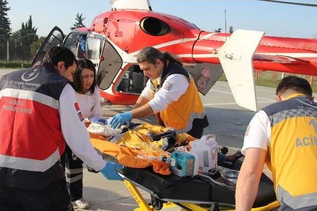 Ambulans Helikopter Kalbi Duran Bebek İçin Havalandı