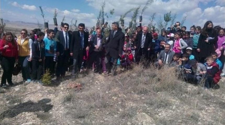 &Ouml;ğrenciler Fidanları Toprakla Buluşturdu