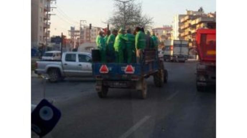 Milas&rsquo;ta Temizlik İş&ccedil;ilerinin Nakil Şekli Tepki &Ccedil;ekti
