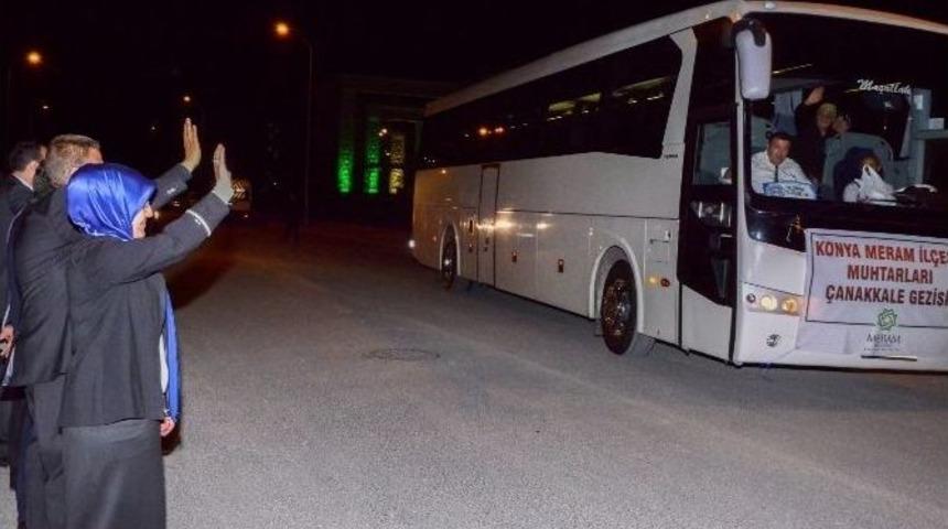 Meram&rsquo;da Muhtarlar &Ccedil;anakkale&rsquo;ye Gitti