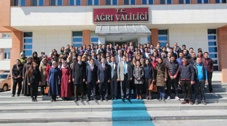 Ağrı&rsquo;ya Atanan &Ouml;ğretmenler Vali Işın&rsquo;ı Ziyaret Etti