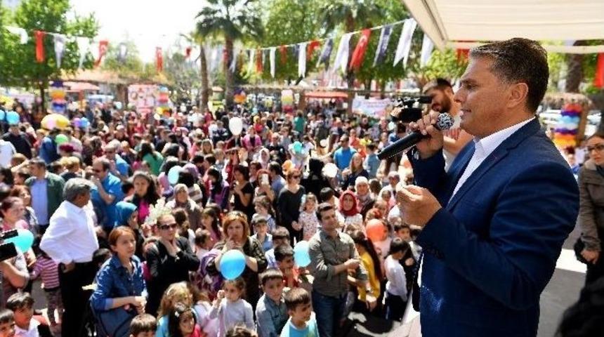 Başkan Uysal&rsquo;ndan &Ccedil;ocuk Şenliğinde, &Ccedil;ocuk K&ouml;y&uuml; M&uuml;jdesi