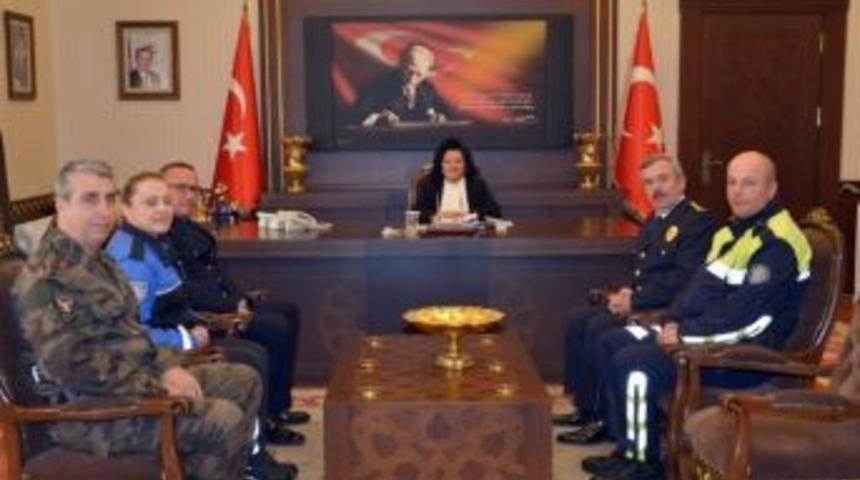 Kırklareli Emniyet M&uuml;d&uuml;r&uuml;&rsquo;nden Vali Civelek&rsquo;e Ziyaret