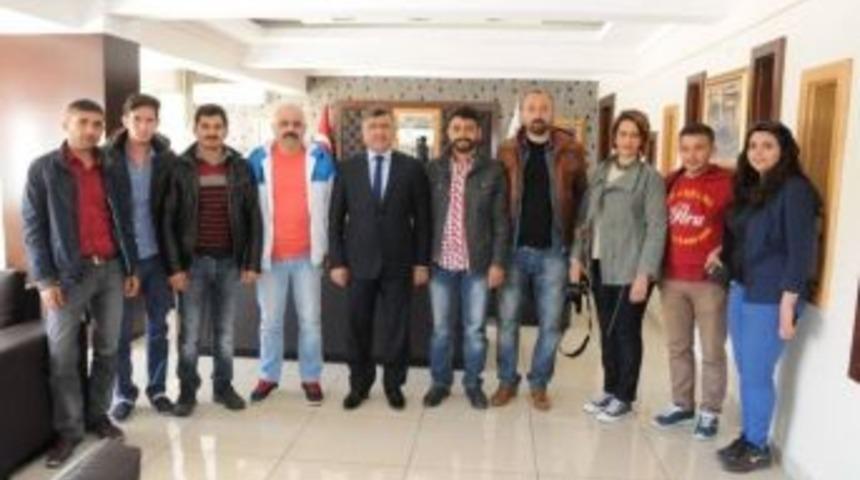 Medya Mensupları Başkan Akdoğan&rsquo;ı Ziyaret Etti