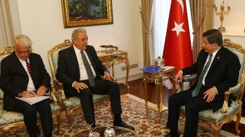 Başbakan Davutoğlu, G&ouml;&ccedil; İşlerinden Sorumlu Ab Komiseri Avramopulos&rsquo;u Kabul Etti