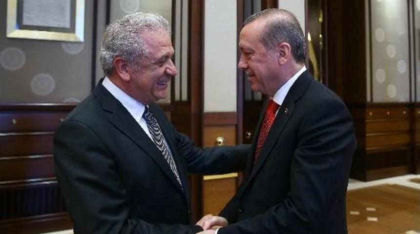 Cumhurbaşkanı Erdoğan, Ab Komiseri Avramopulos&rsquo;u Kabul Etti