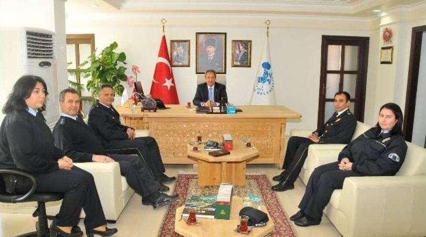 Emniyet M&uuml;d&uuml;r&uuml; &Ccedil;elik&rsquo;ten Başkan Akkaya&rsquo;ya Ziyaret