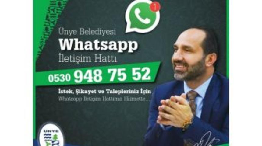 &Uuml;nye Belediyesi&rsquo;nden Whatsapp İletişim Hattı