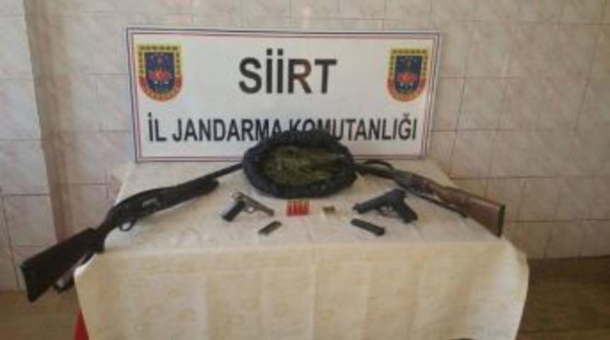 Siirt&rsquo;te Uyuşturucu Madde Ve Silah Ele Ge&ccedil;irildi