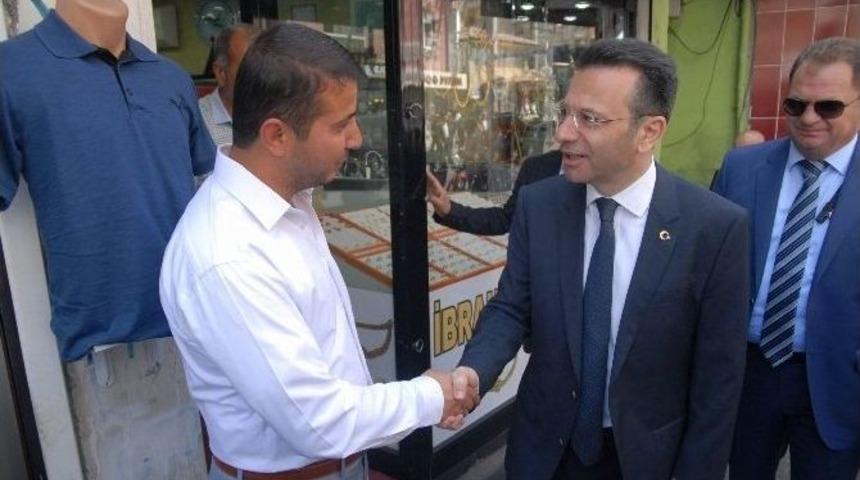 Vali Aksoy Bağlar&rsquo;da Esnaf Ziyaretinde Bulundu