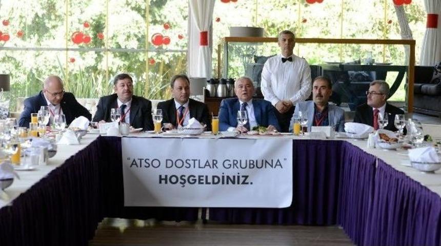 Atso Başkanı Davut &Ccedil;etin, Atso Dostları&rsquo;nın Konuğu Oldu