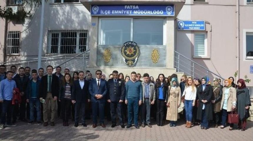 Stajyer &Ouml;ğretmenlerden Emniyete Ziyaret