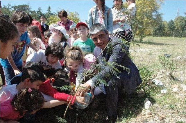 Minikler Polislerle Beraber Ağaç Dikti