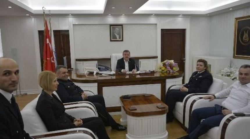 Polislerden Başkan Anlayan&rsquo;a Ziyaret