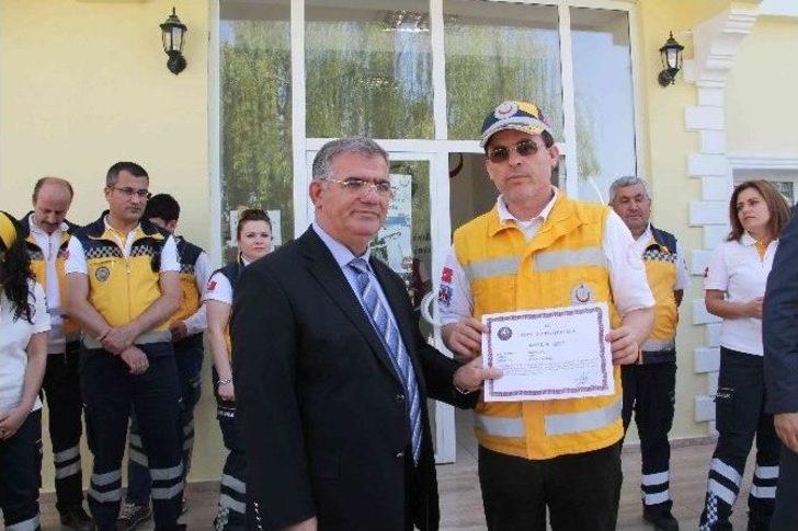 Fethiye’de 112 Acil Personeline Teşekkür Belgesi Yağdı G3