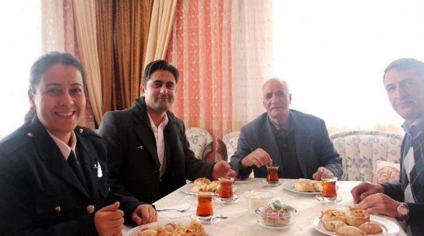 Sarıkamış&rsquo;ta Emekli Emniyet Mensuplarına Vefa Ziyareti